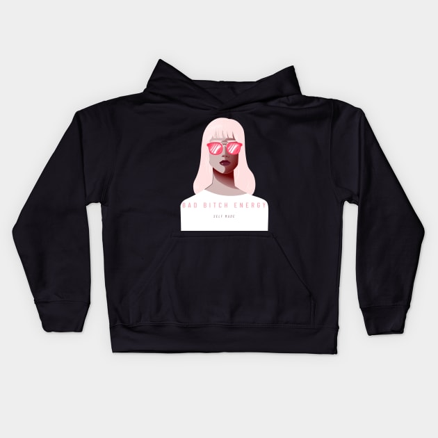 BAD BITCH ENERGY Kids Hoodie by Ashen Goods